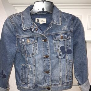 mickey mouse jean jacket gap